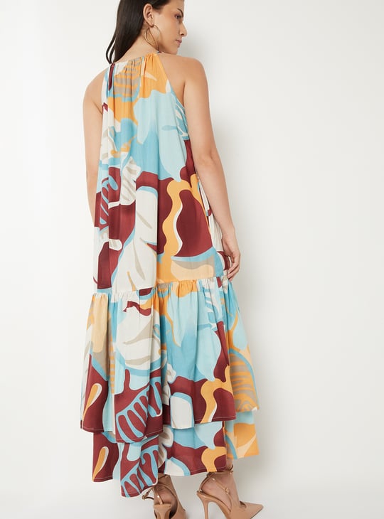 Women Printed A-line Maxi Dress