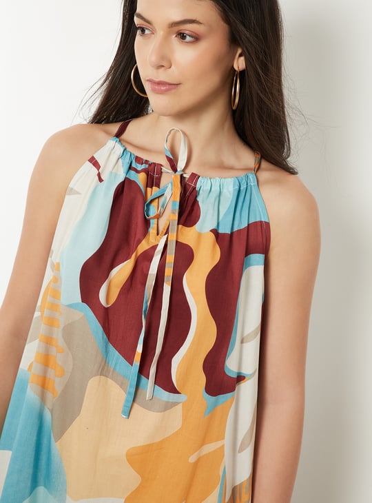 Women Printed A-line Maxi Dress