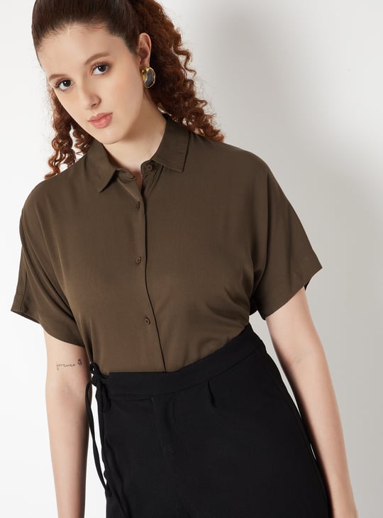 Women Solid Regular Fit Shirt