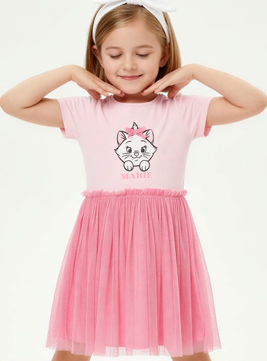 Girls Marie Printed Tulle Dress