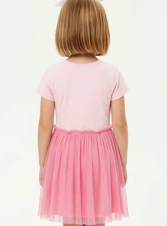 Girls Marie Printed Tulle Dress