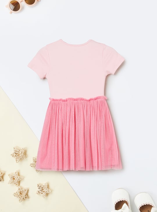Girls Marie Printed Tulle Dress