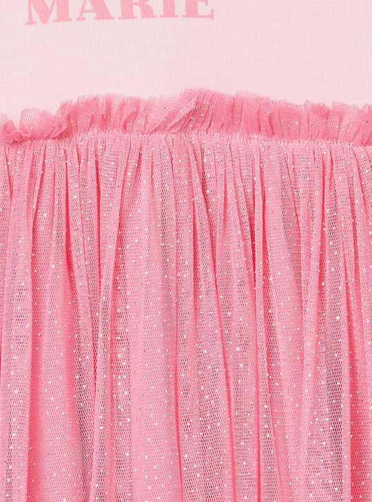 Girls Marie Printed Tulle Dress