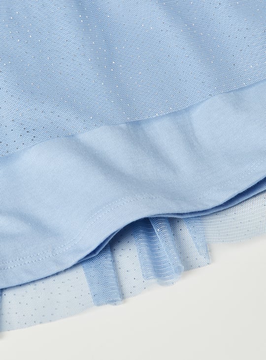 Girls Cinderella Print Tulle Dress