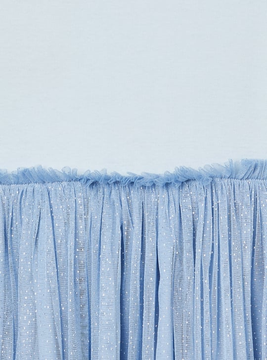 Girls Cinderella Print Tulle Dress