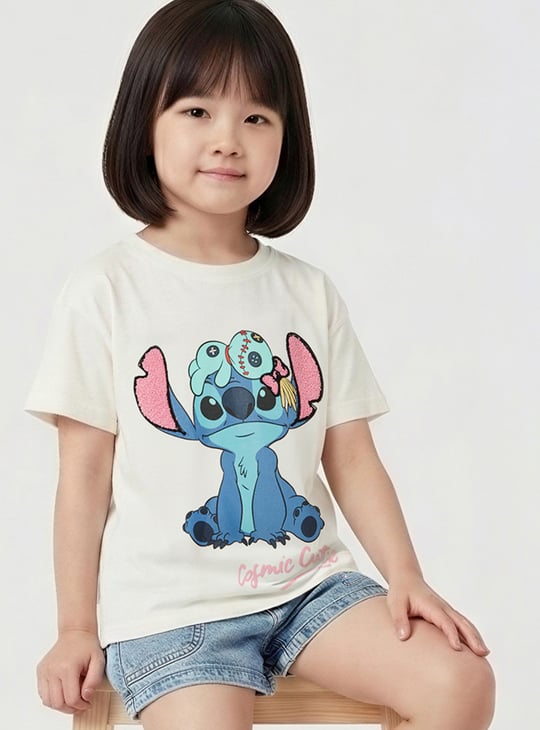 Girls Lilo & Stitch Print T-shirt