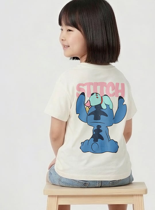 Girls Lilo & Stitch Print T-shirt