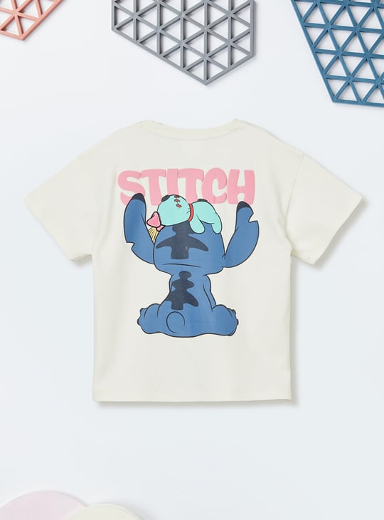 Girls Lilo & Stitch Print T-shirt