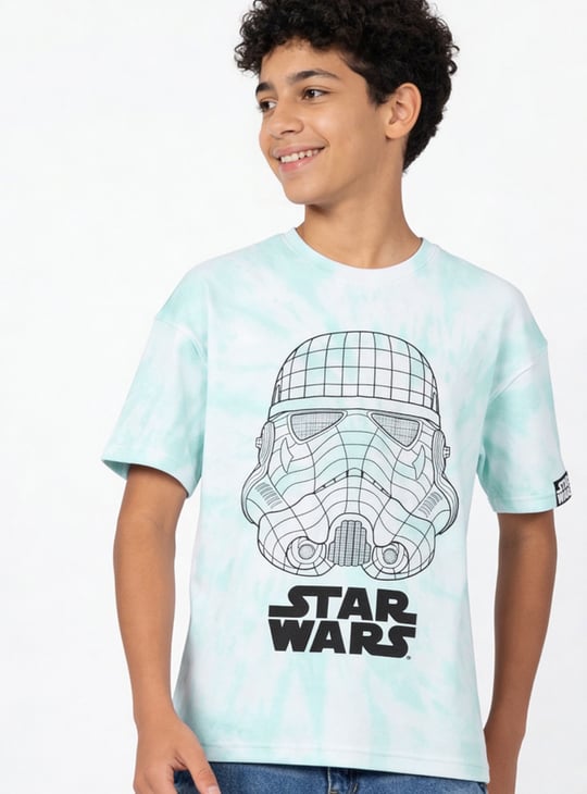 Boys Star Wars Print Oversized T-shirt
