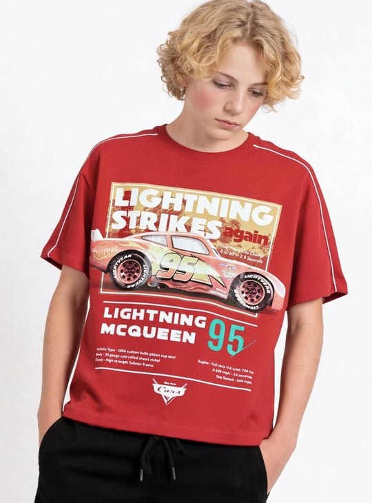 Boys Cars Print T-shirt