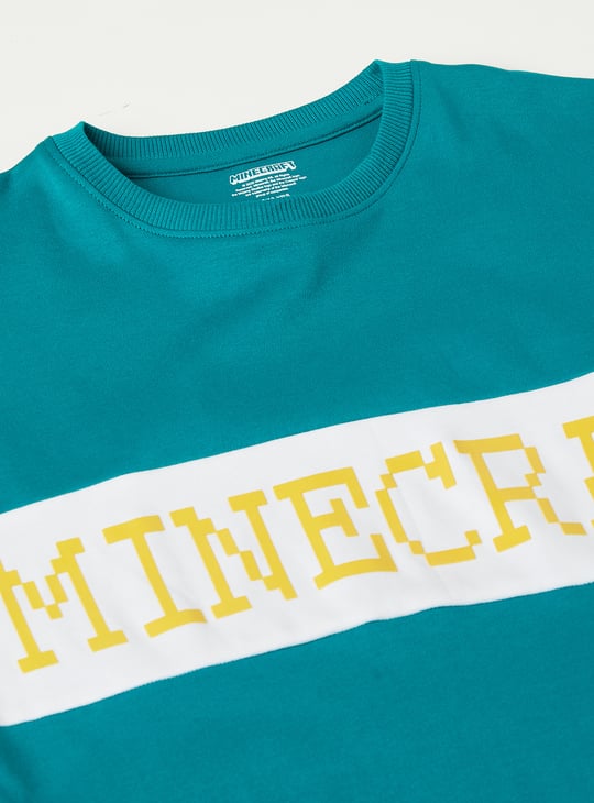 Boys Minecraft Print Oversized T-shirt
