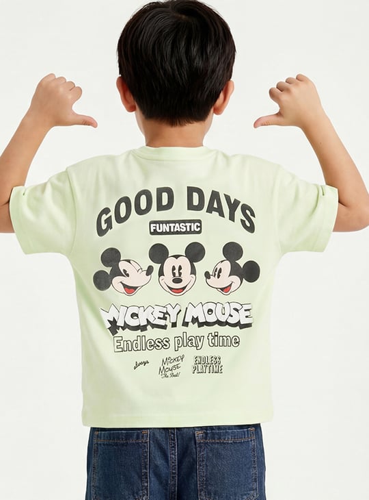 Boys Mickey Mouse Print T-shirt