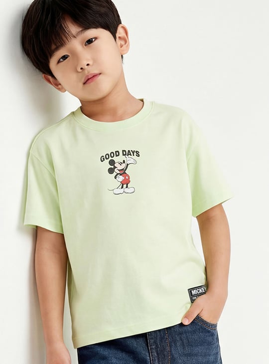 Boys Mickey Mouse Print T-shirt