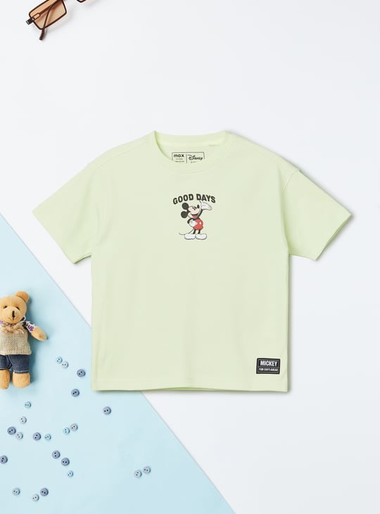 Boys Mickey Mouse Print T-shirt