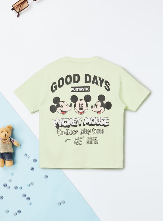 Boys Mickey Mouse Print T-shirt