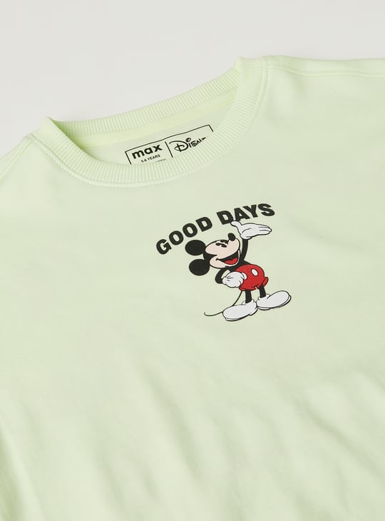 Boys Mickey Mouse Print T-shirt