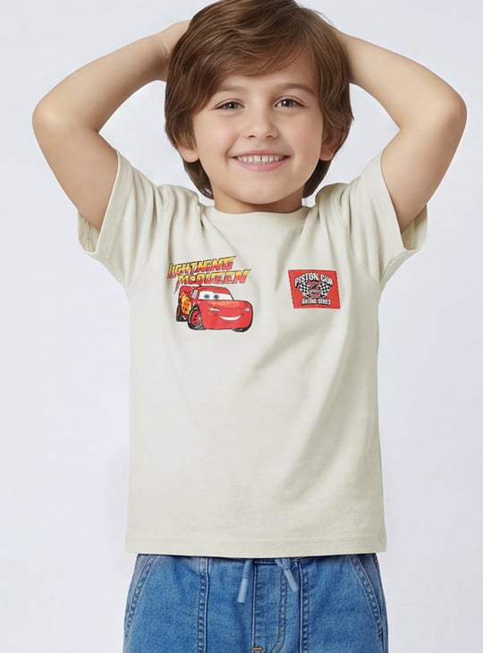 Boys Lightning McQueen Printed T-shirt