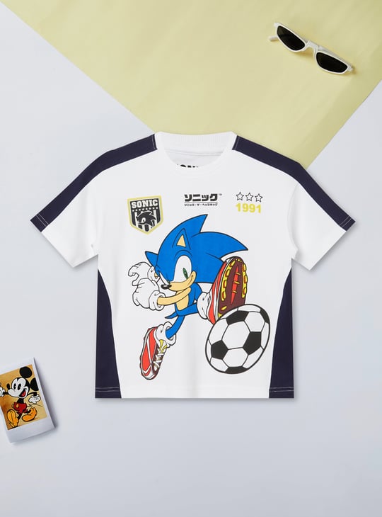Boys Sonic Print T-shirt