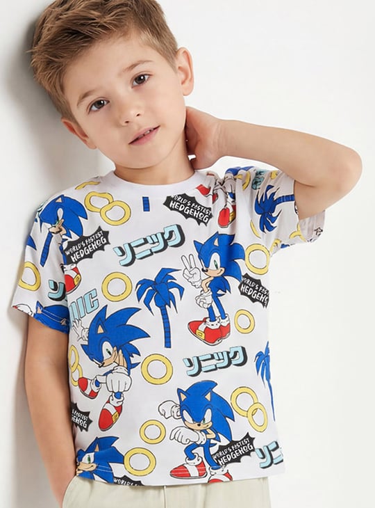 Boys Sonic Print T-shirt
