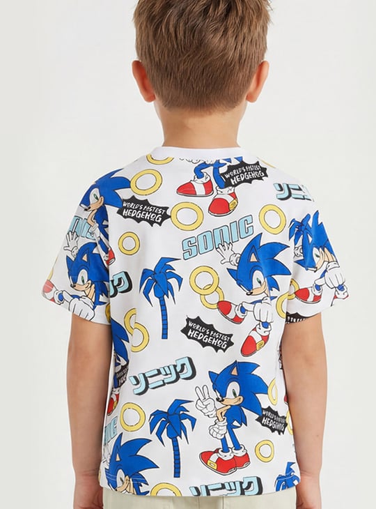 Boys Sonic Print T-shirt