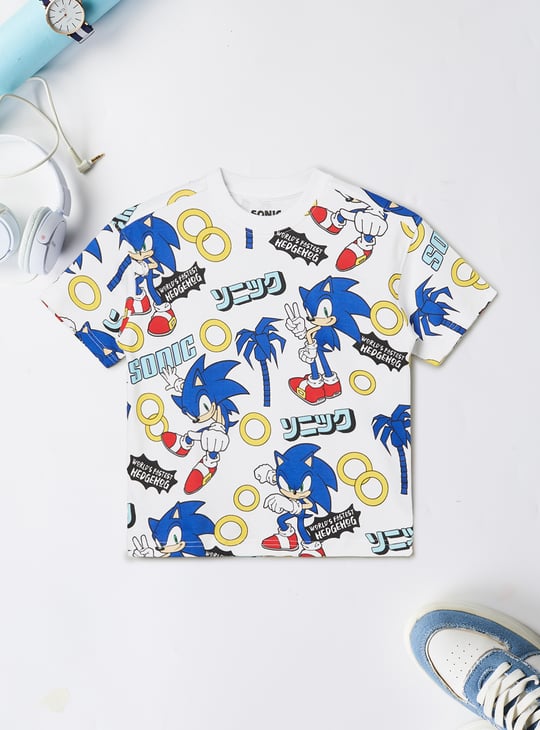 Boys Sonic Print T-shirt