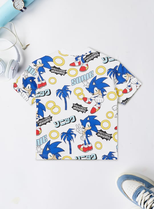 Boys Sonic Print T-shirt