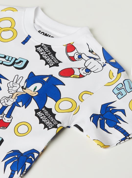 Boys Sonic Print T-shirt