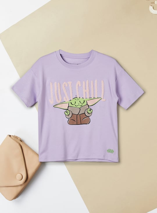 Girls Yoda Print T-shirt