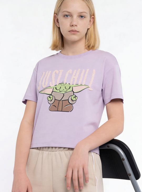 Girls Yoda Print T-shirt