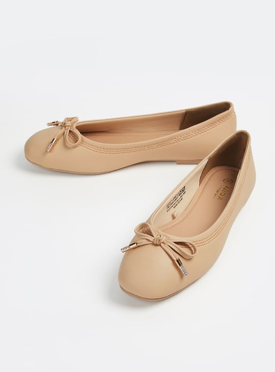 Women Bow Trim Ballerinas