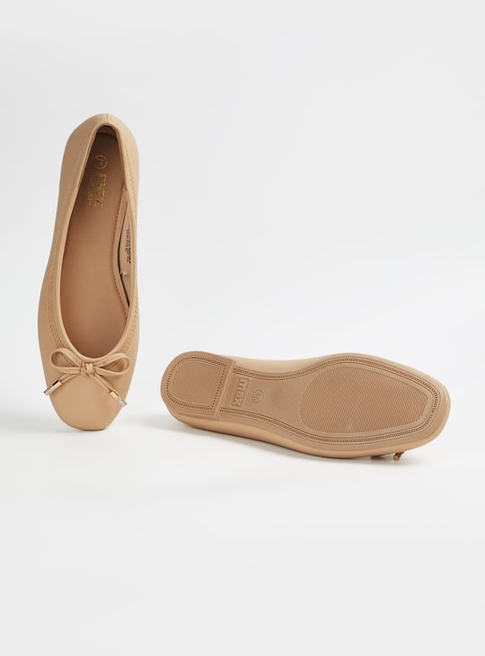 Women Bow Trim Ballerinas