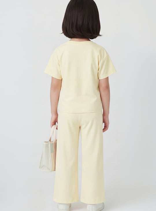 Girls Pompompurin Print T-shirt and Track Pants Set