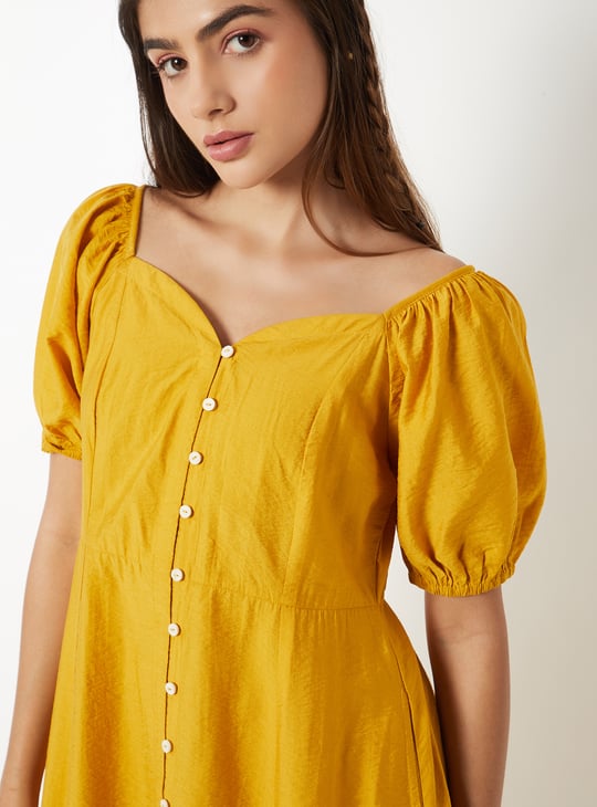 Women Solid A-Line Dress
