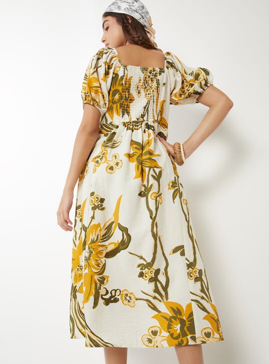Women Floral Print A-line Dress