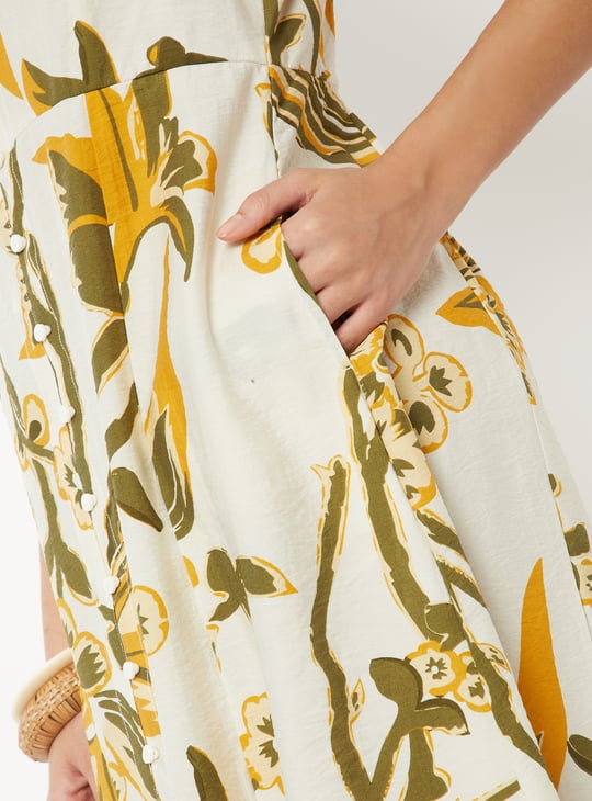 Women Floral Print A-line Dress