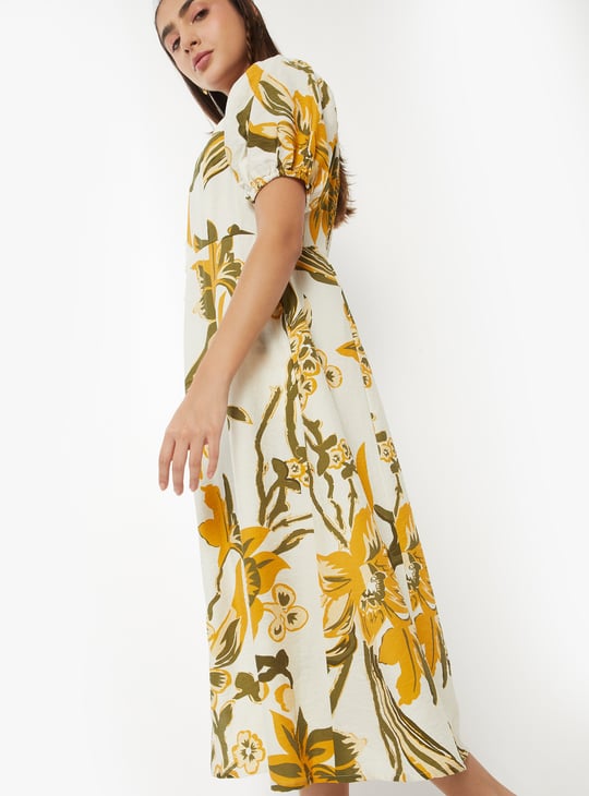 Women Floral Print A-line Dress