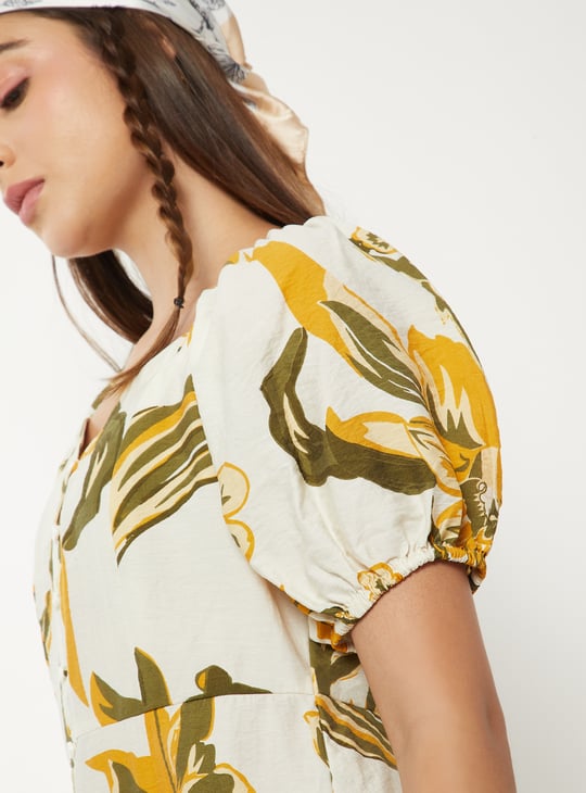 Women Floral Print A-line Dress