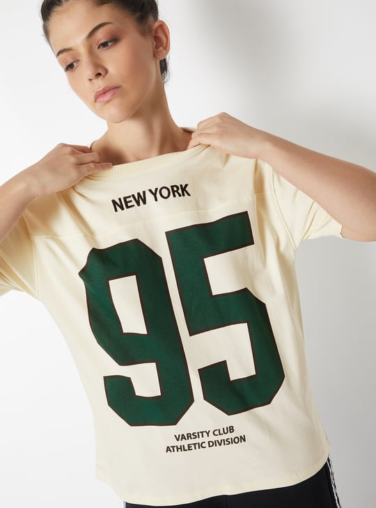Women Printed Oversized Sports T-shirt - Pack of 2