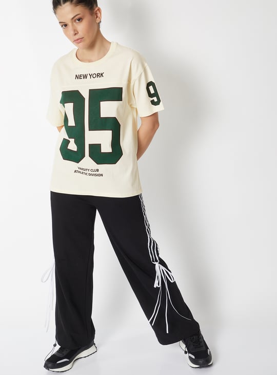 Women Printed Oversized Sports T-shirt - Pack of 2