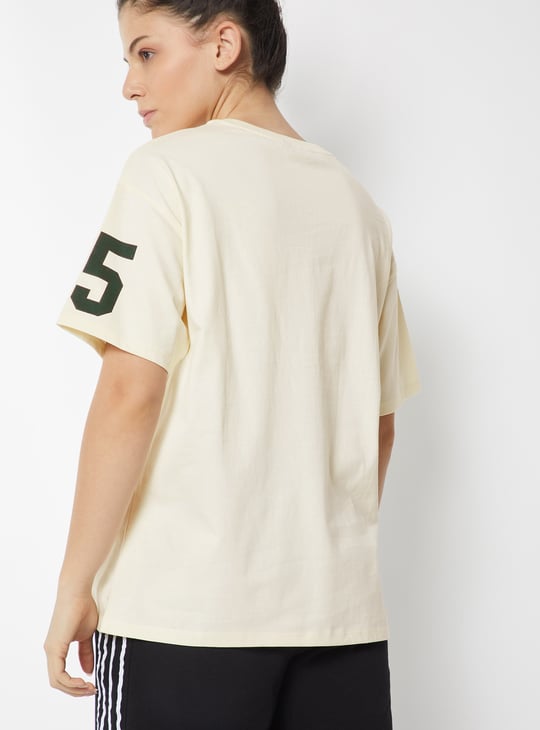 Women Printed Oversized Sports T-shirt - Pack of 2