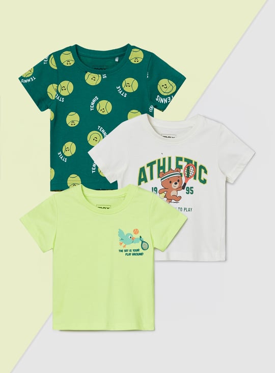 Boys Printed T-shirt - Pack of 3