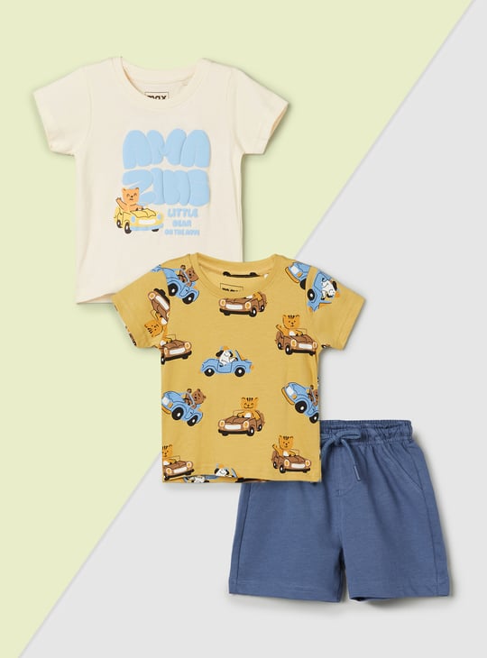 Boys Printed Shorts Set - Pack of 3