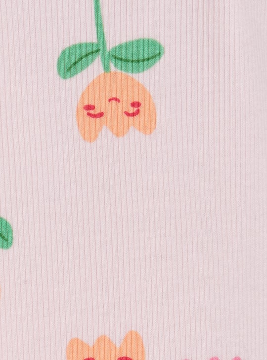Girls Floral Print Leggings