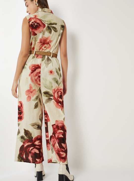 Women Floral Print Ethnic Jumpsuit