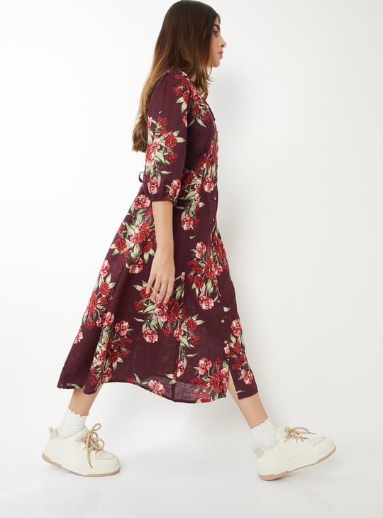 Women Floral Print A-line Dress