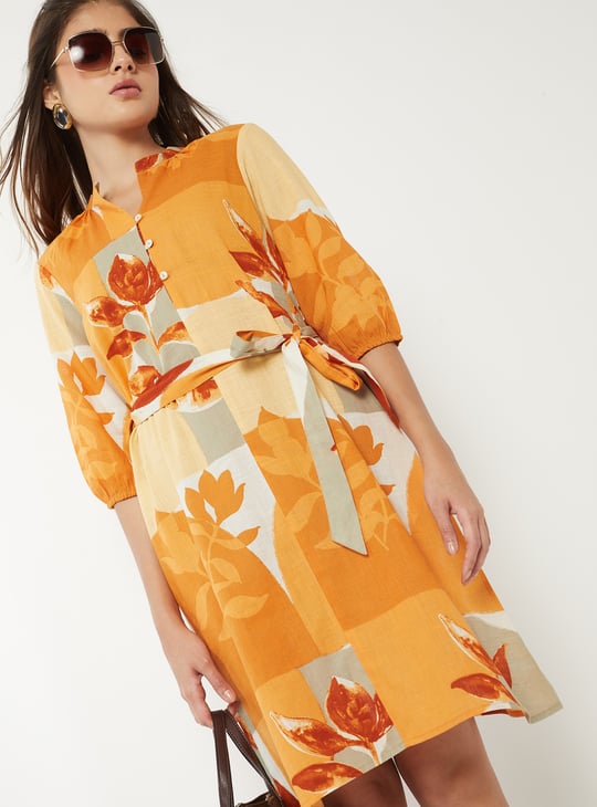 Women Floral Print A-line Dress