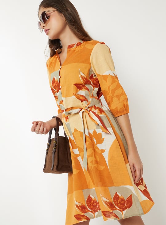 Women Floral Print A-line Dress