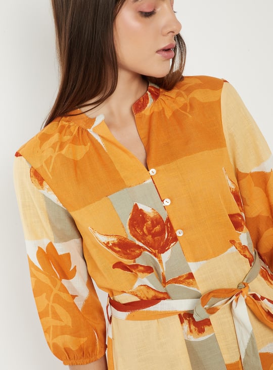 Women Floral Print A-line Dress