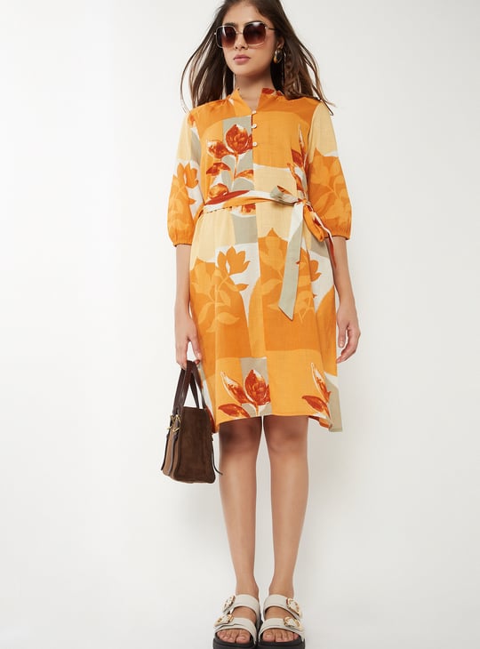 Women Floral Print A-line Dress