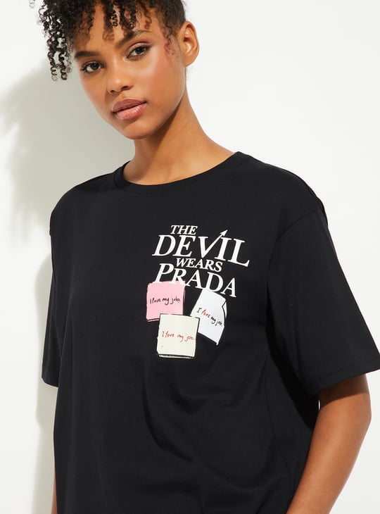 Buy URB_N Women The Devil Wears Prada Oversized T-shirt Online at